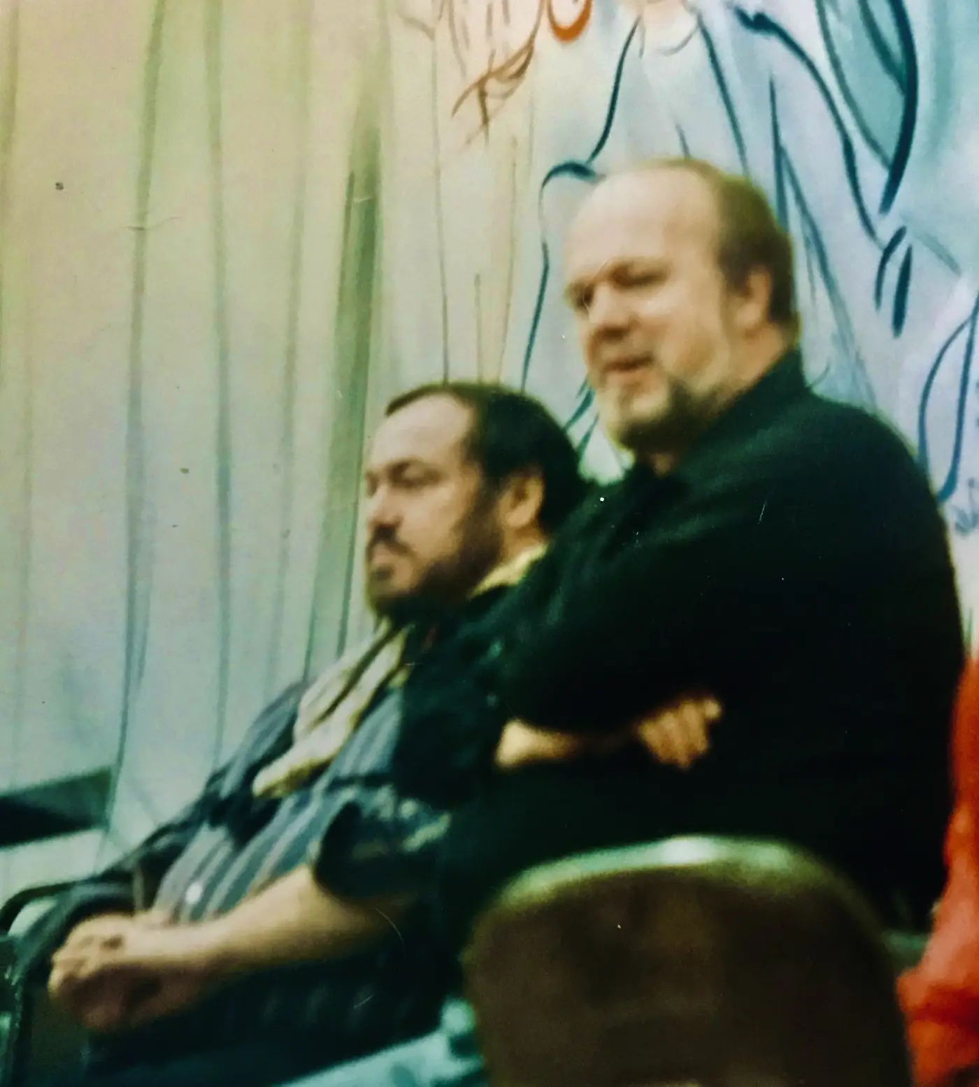 Louis with Luciano Pavarotti before a rehearsal