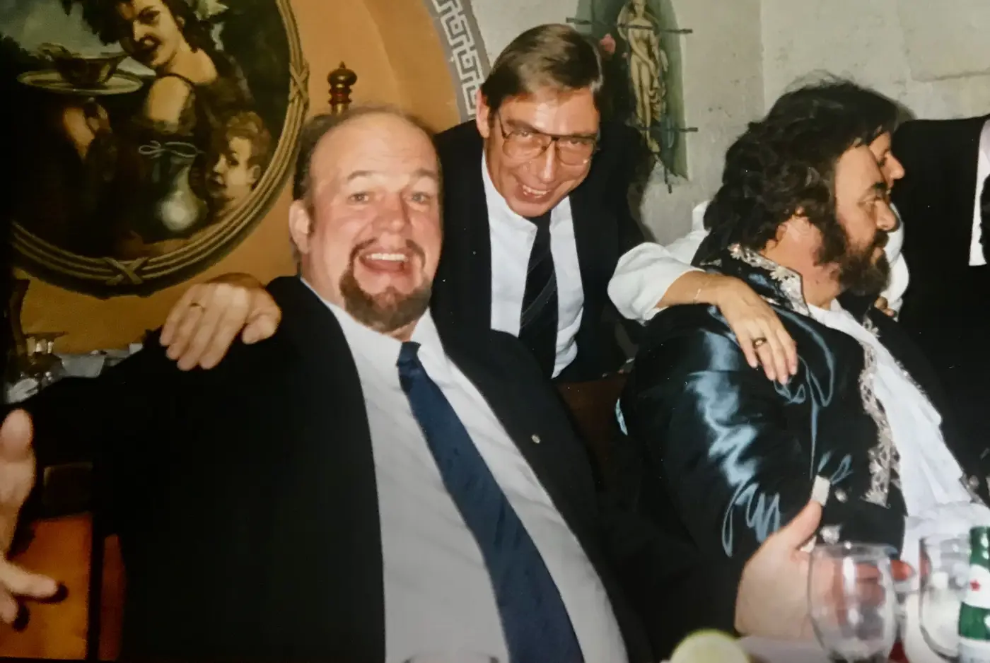 Louis and Luciano at a New York restaurant after a Met Opera performance